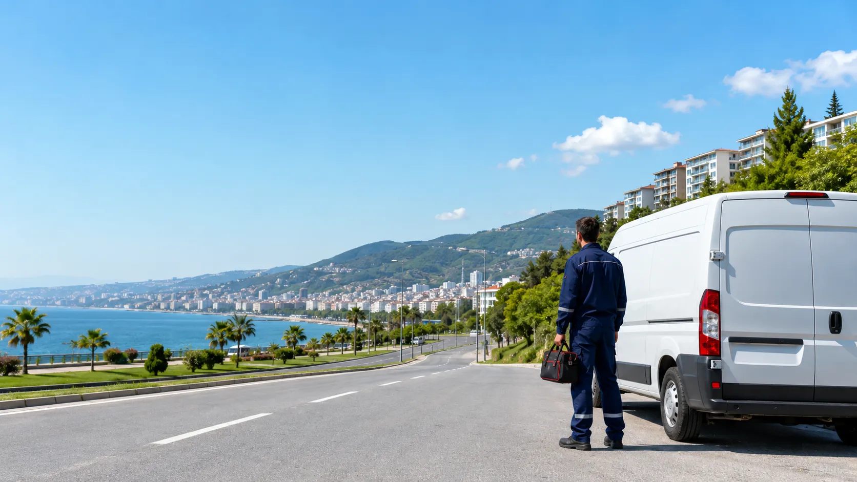 İlkadım Kombi Servisi - Anıl Teknik servis aracı Samsun sahilinde